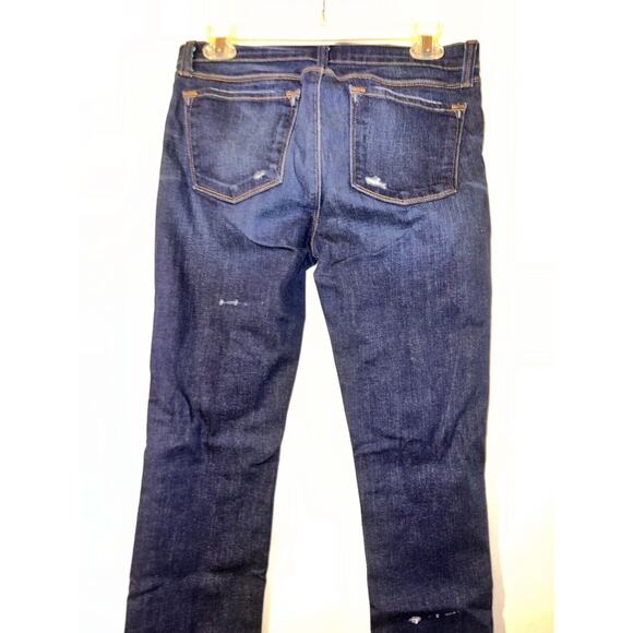 J BRAND Jean Women's Size 29 Dark Wash ALTA Mid-Rise Distressed Skinny Jeans - Picture 4 of 5
